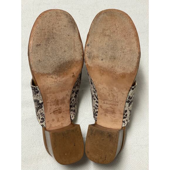 Johnston & Murphy Kelsey Snake Print Leather Slide on Sandals, Ladies size 9 - Picture 7 of 7